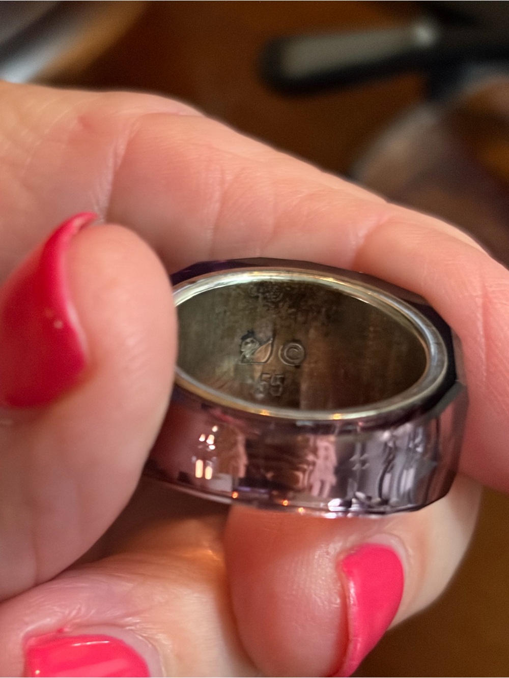 Swarovski Pink Crystal “Nirvana”Faceted Dome Ring - Picture 13 of 16
